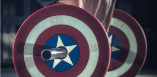 ONNIT Marvel Captain America Shield Barbell Plate Marvel Hero Elite Series