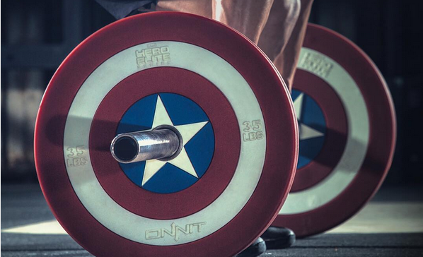 ONNIT Marvel Captain America Bumper Plate Marvel Hero Elite Series