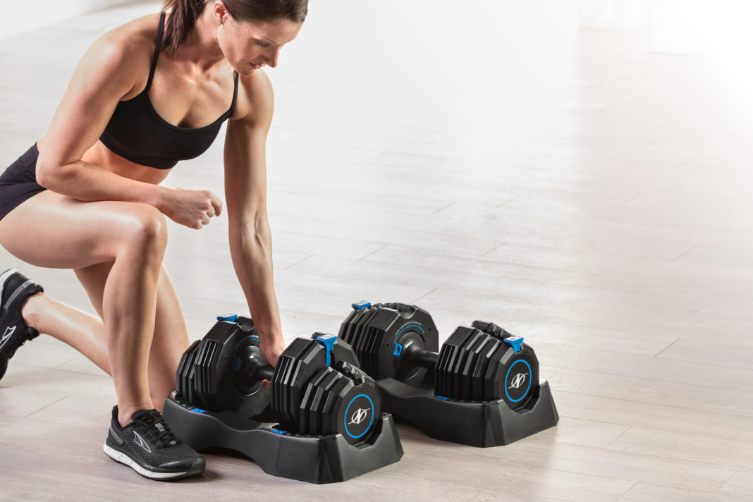NordicTrack select-a-weight dumbbell set-featured