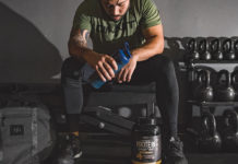 ONNIT Grass-Fed Whey Protein Review man post workout drinking an onnit grass-fed whey protein drink